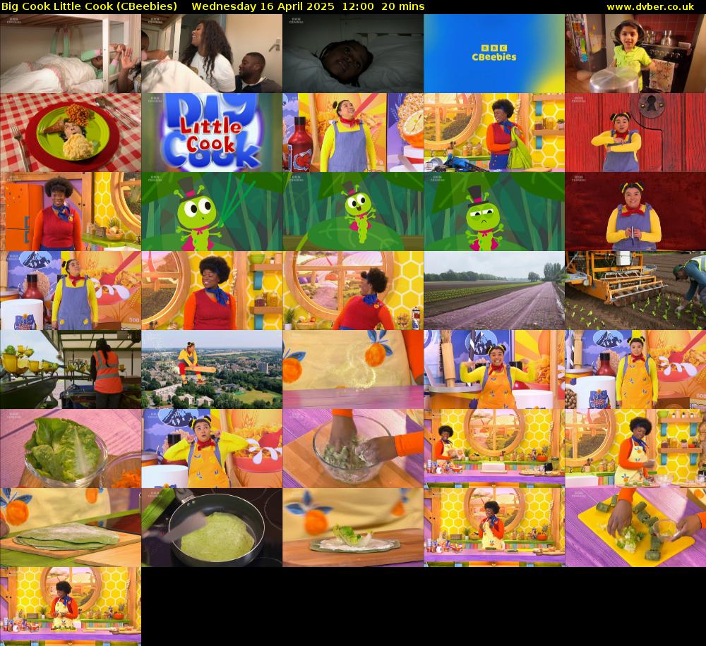 Big Cook Little Cook (CBeebies) Wednesday 16 April 2025 12:00 - 12:20