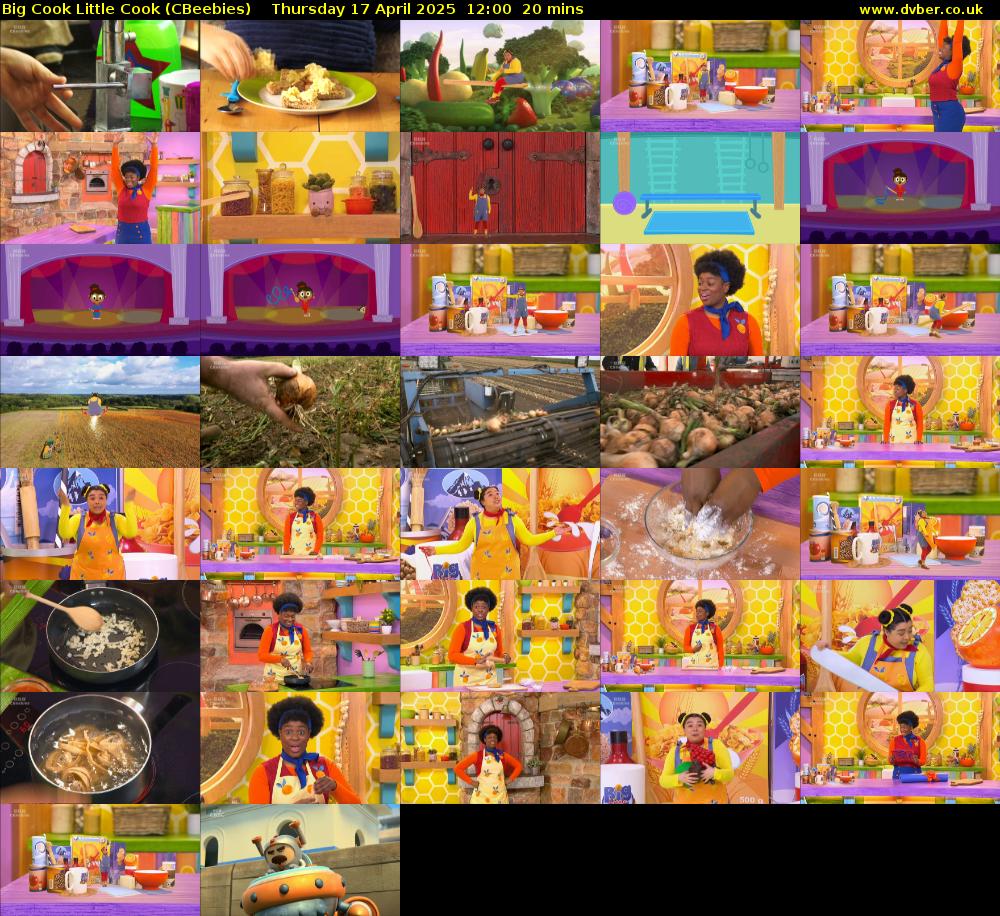 Big Cook Little Cook (CBeebies) Thursday 17 April 2025 12:00 - 12:20