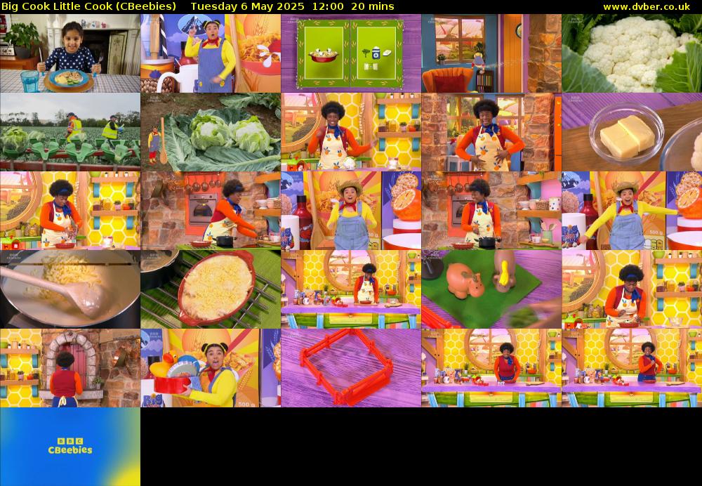 Big Cook Little Cook (CBeebies) Tuesday 6 May 2025 12:00 - 12:20