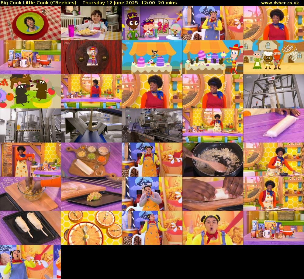 Big Cook Little Cook (CBeebies) Thursday 12 June 2025 12:00 - 12:20