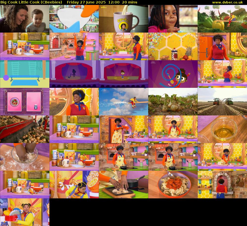 Big Cook Little Cook (CBeebies) Friday 27 June 2025 12:00 - 12:20