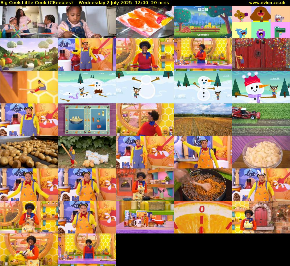 Big Cook Little Cook (CBeebies) Wednesday 2 July 2025 12:00 - 12:20