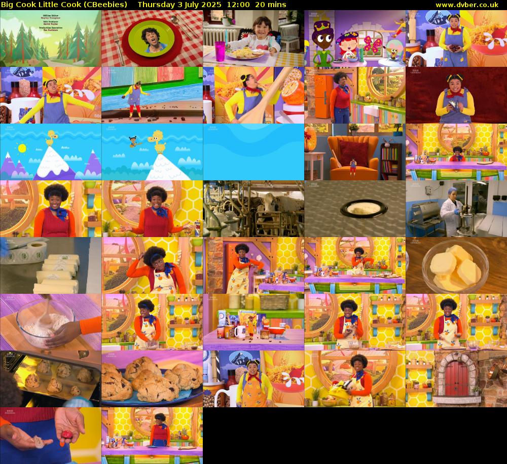 Big Cook Little Cook (CBeebies) Thursday 3 July 2025 12:00 - 12:20