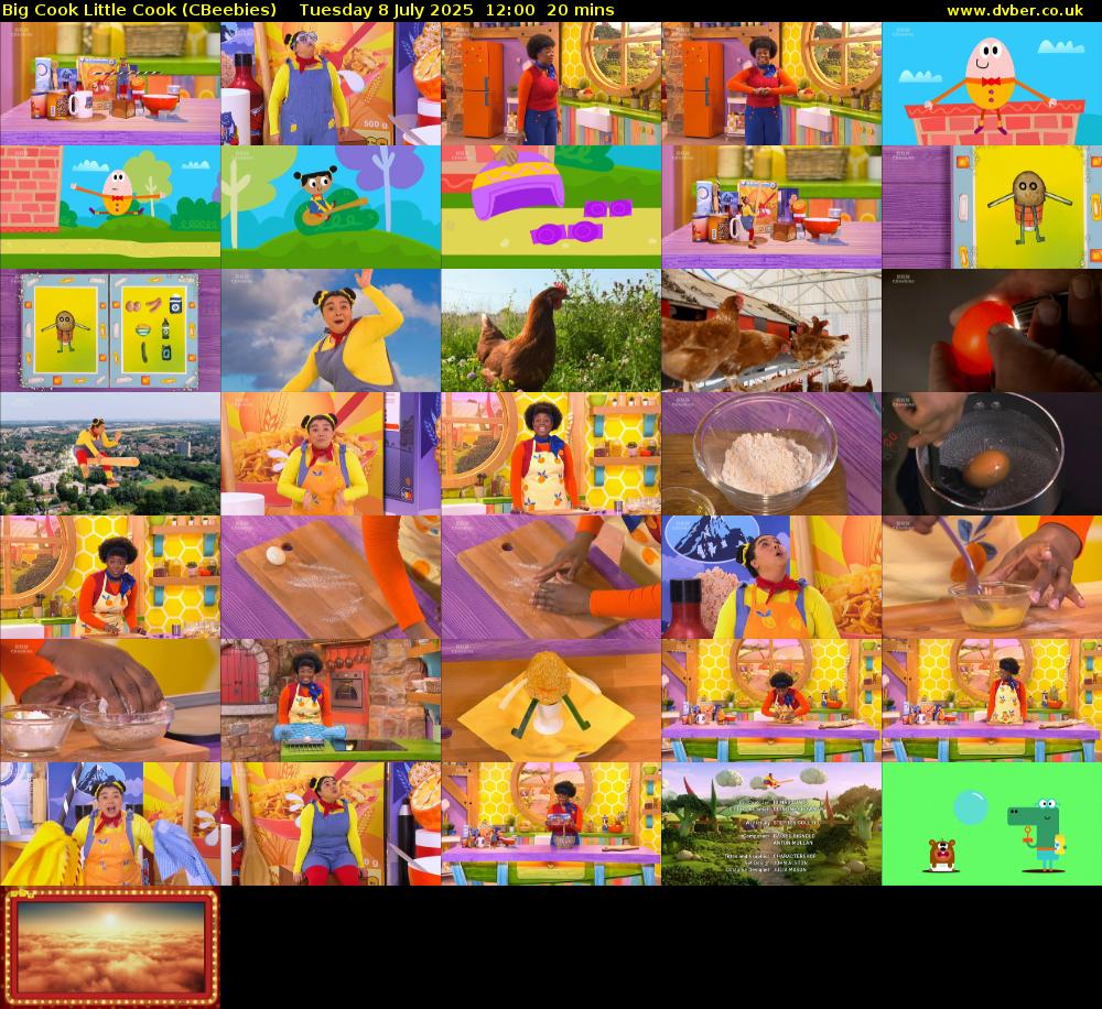 Big Cook Little Cook (CBeebies) Tuesday 8 July 2025 12:00 - 12:20
