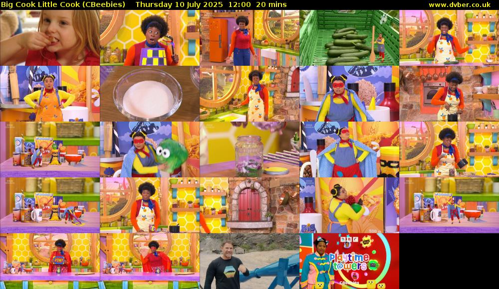 Big Cook Little Cook (CBeebies) Thursday 10 July 2025 12:00 - 12:20