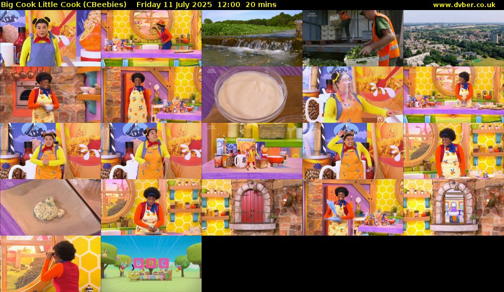 Big Cook Little Cook (CBeebies) Friday 11 July 2025 12:00 - 12:20
