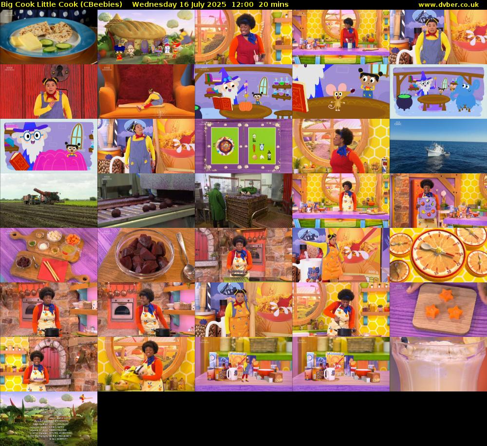 Big Cook Little Cook (CBeebies) Wednesday 16 July 2025 12:00 - 12:20