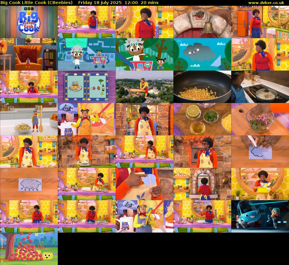 Big Cook Little Cook (CBeebies) Friday 18 July 2025 12:00 - 12:20