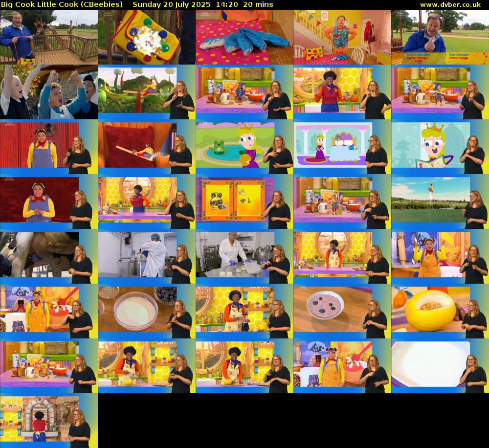 Big Cook Little Cook (CBeebies) Sunday 20 July 2025 14:20 - 14:40