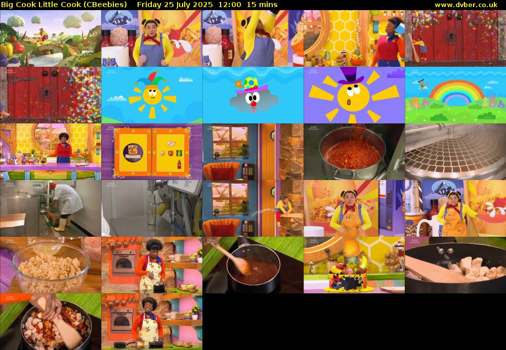 Big Cook Little Cook (CBeebies) Friday 25 July 2025 12:00 - 12:15