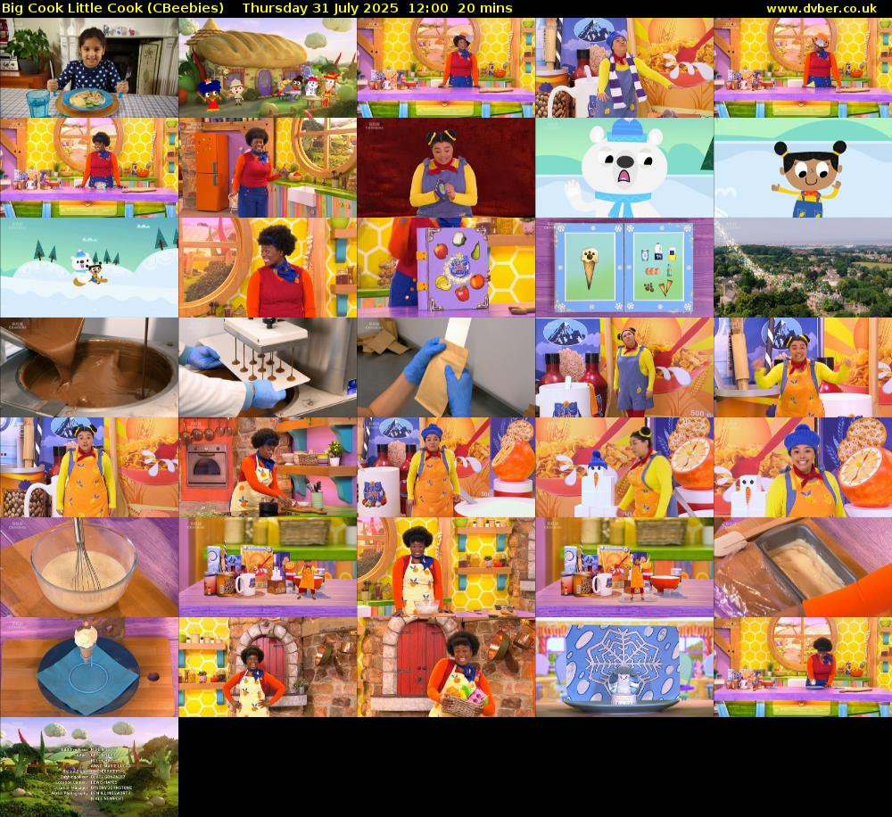 Big Cook Little Cook (CBeebies) Thursday 31 July 2025 12:00 - 12:20
