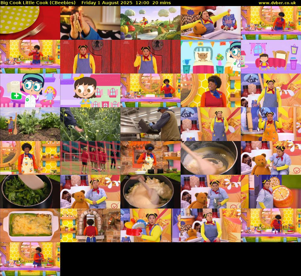 Big Cook Little Cook (CBeebies) Friday 1 August 2025 12:00 - 12:20