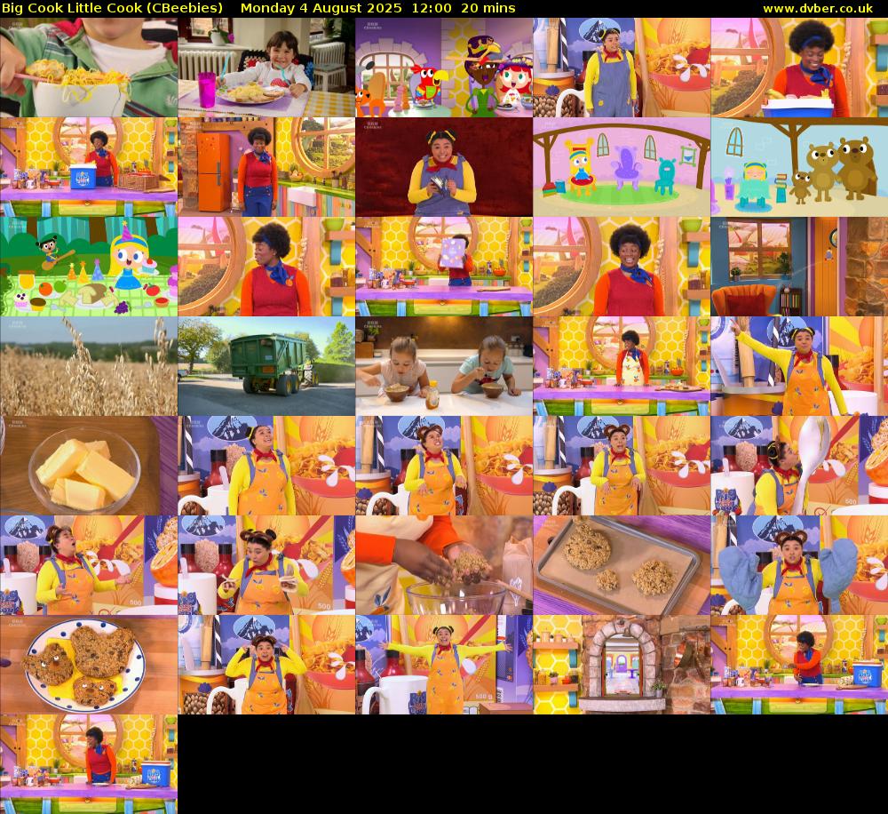 Big Cook Little Cook (CBeebies) Monday 4 August 2025 12:00 - 12:20