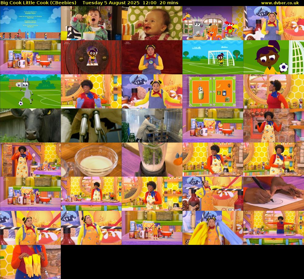 Big Cook Little Cook (CBeebies) Tuesday 5 August 2025 12:00 - 12:20
