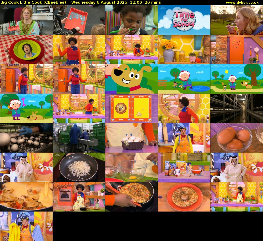 Big Cook Little Cook (CBeebies) Wednesday 6 August 2025 12:00 - 12:20