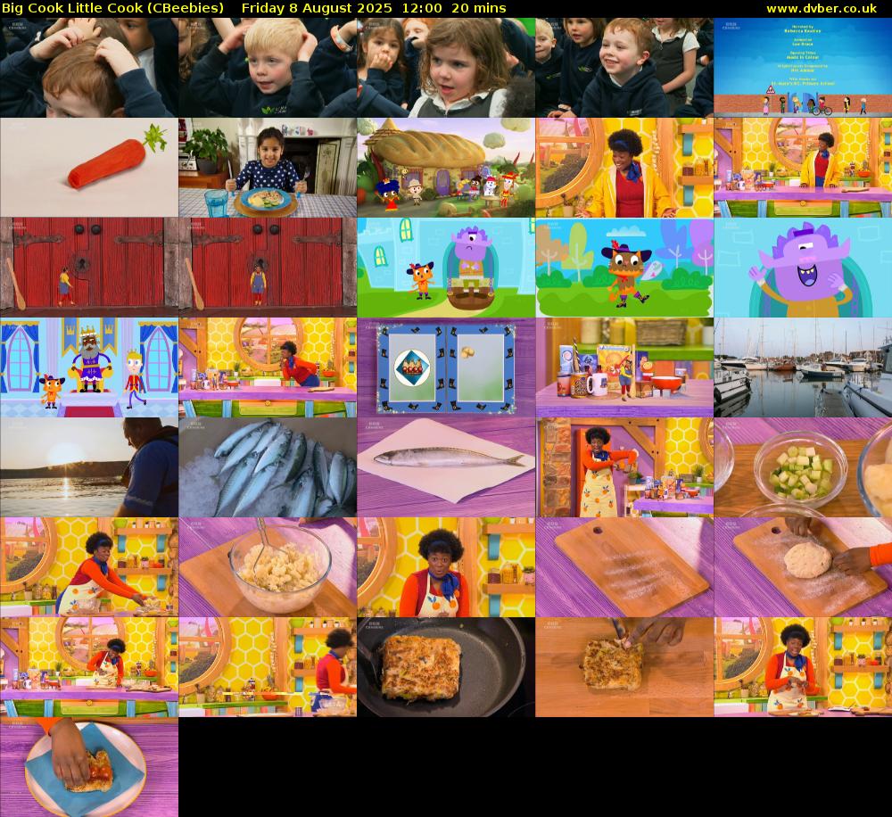 Big Cook Little Cook (CBeebies) Friday 8 August 2025 12:00 - 12:20