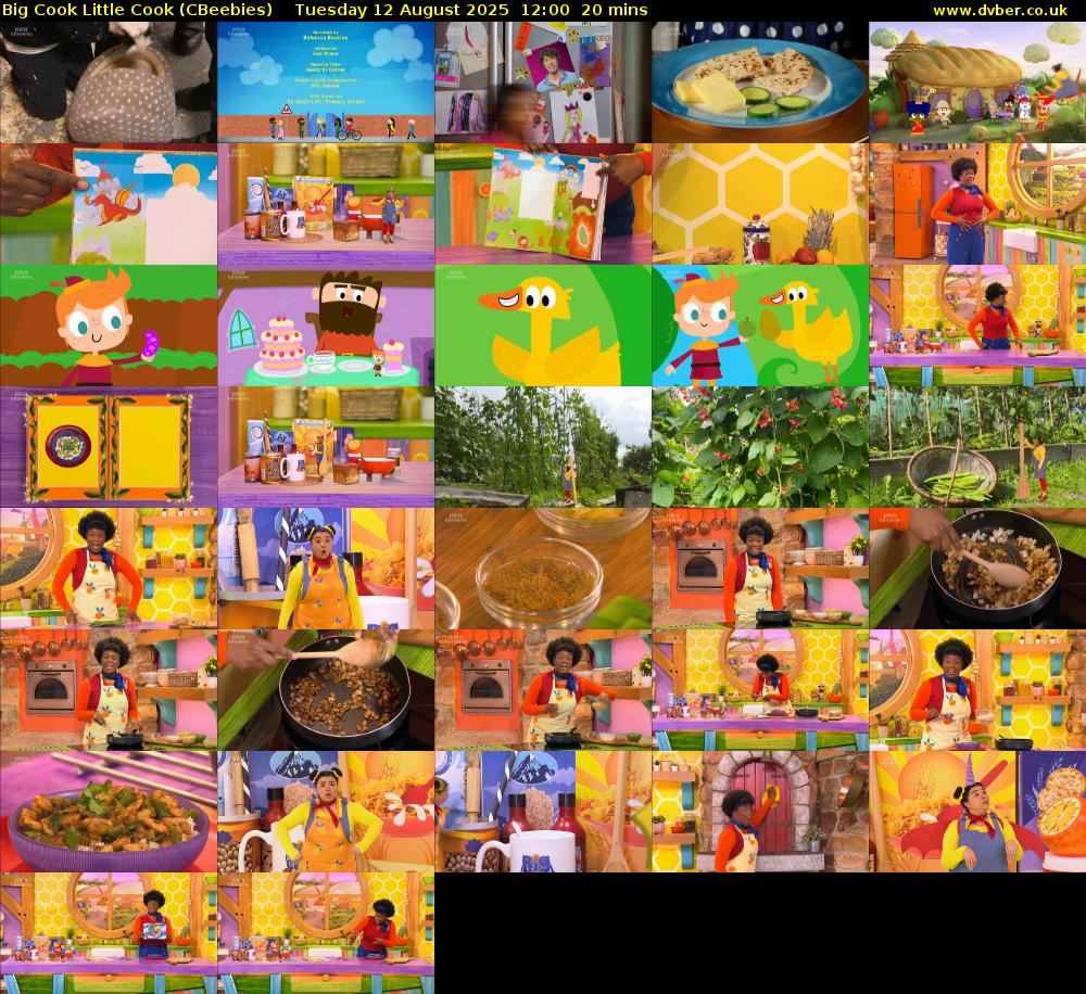 Big Cook Little Cook (CBeebies) Tuesday 12 August 2025 12:00 - 12:20
