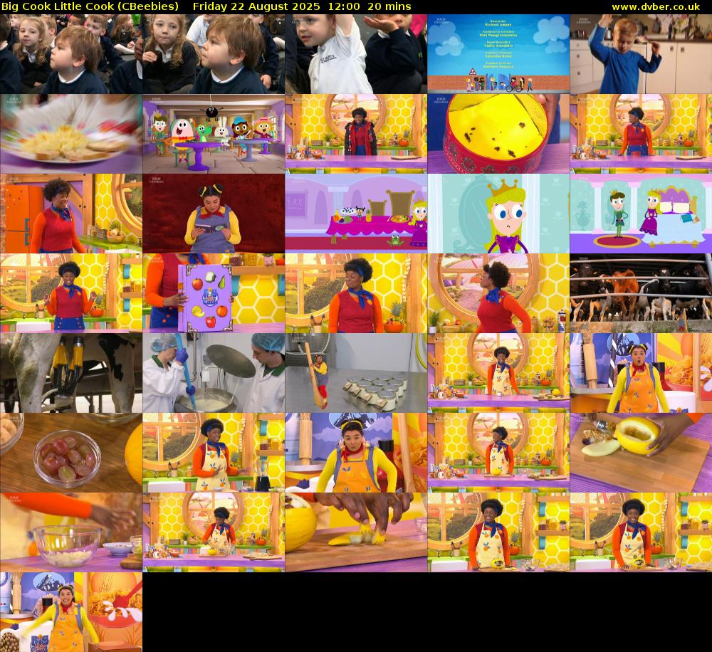 Big Cook Little Cook (CBeebies) Friday 22 August 2025 12:00 - 12:20