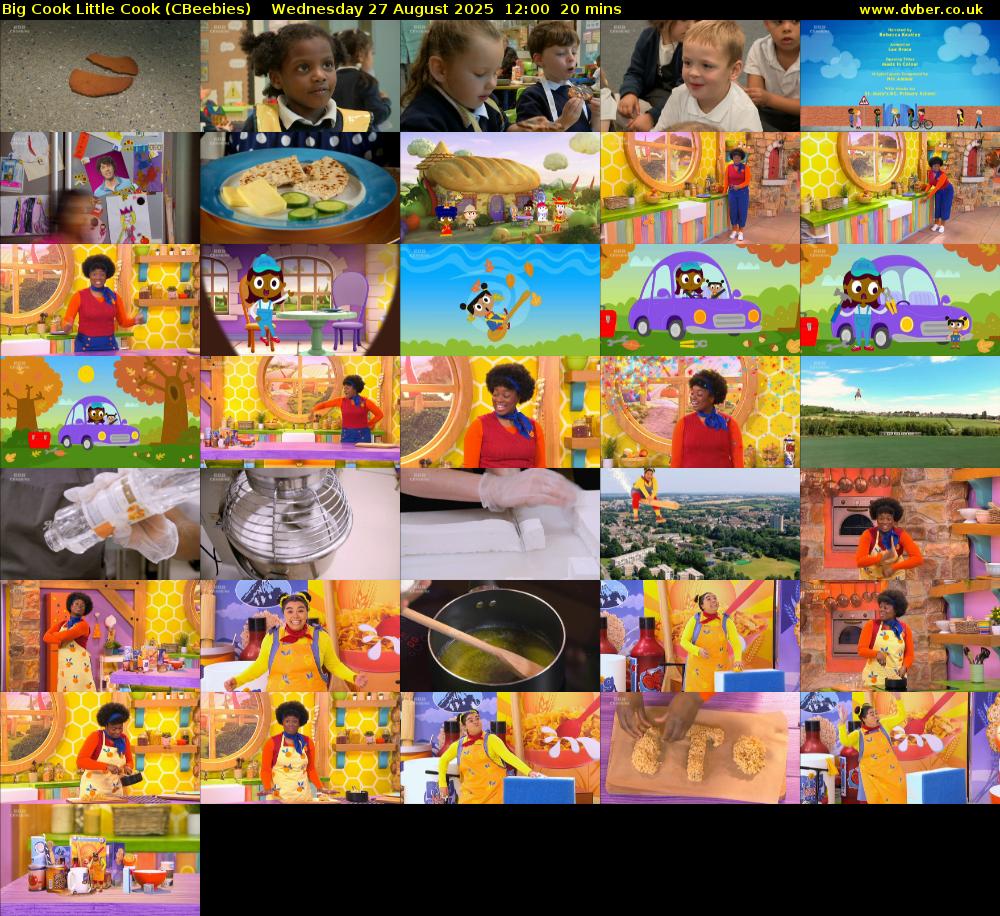 Big Cook Little Cook (CBeebies) Wednesday 27 August 2025 12:00 - 12:20