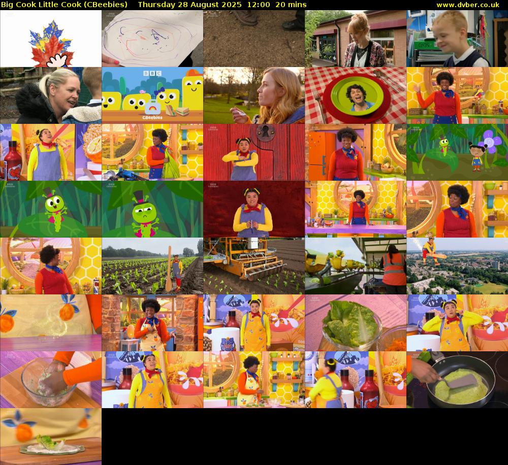 Big Cook Little Cook (CBeebies) Thursday 28 August 2025 12:00 - 12:20