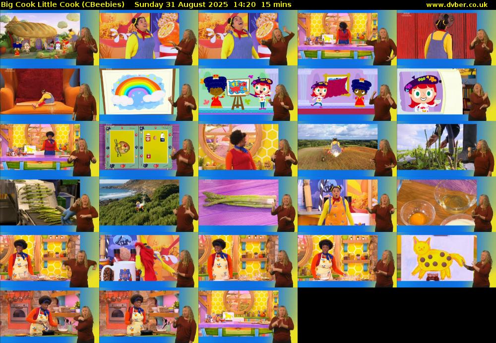 Big Cook Little Cook (CBeebies) Sunday 31 August 2025 14:20 - 14:35