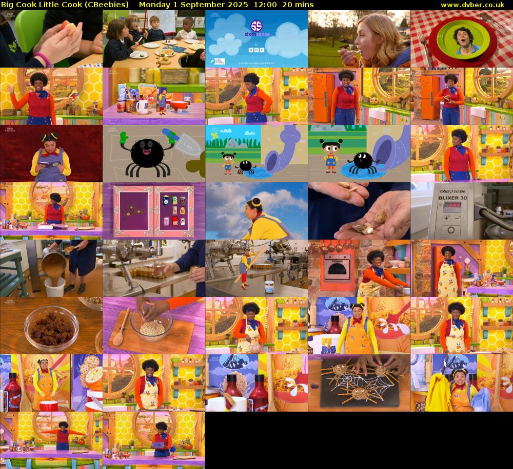Big Cook Little Cook (CBeebies) Monday 1 September 2025 12:00 - 12:20