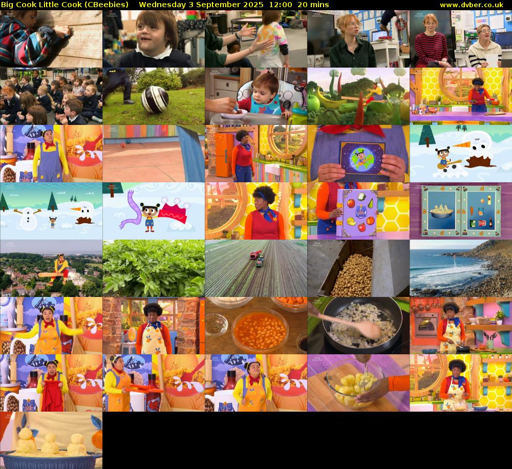 Big Cook Little Cook (CBeebies) Wednesday 3 September 2025 12:00 - 12:20