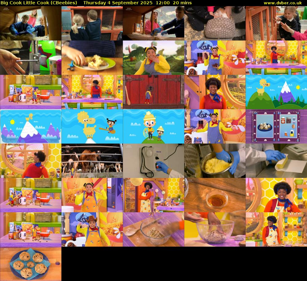 Big Cook Little Cook (CBeebies) Thursday 4 September 2025 12:00 - 12:20