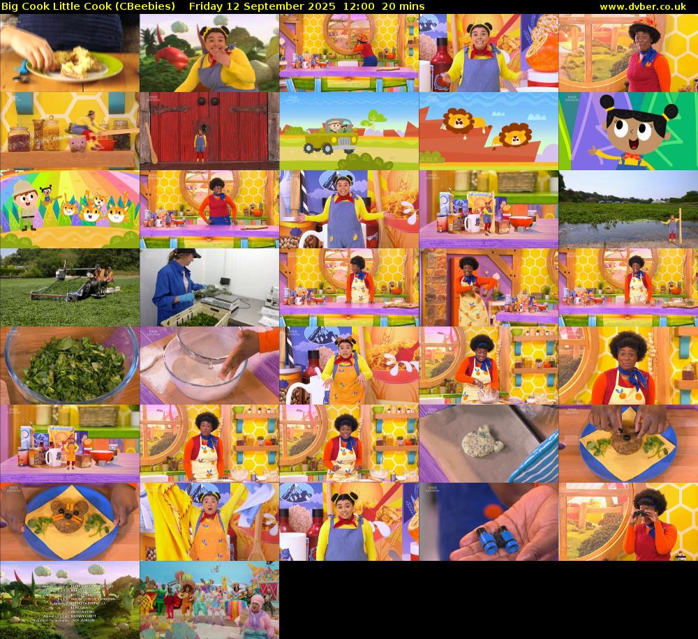 Big Cook Little Cook (CBeebies) Friday 12 September 2025 12:00 - 12:20
