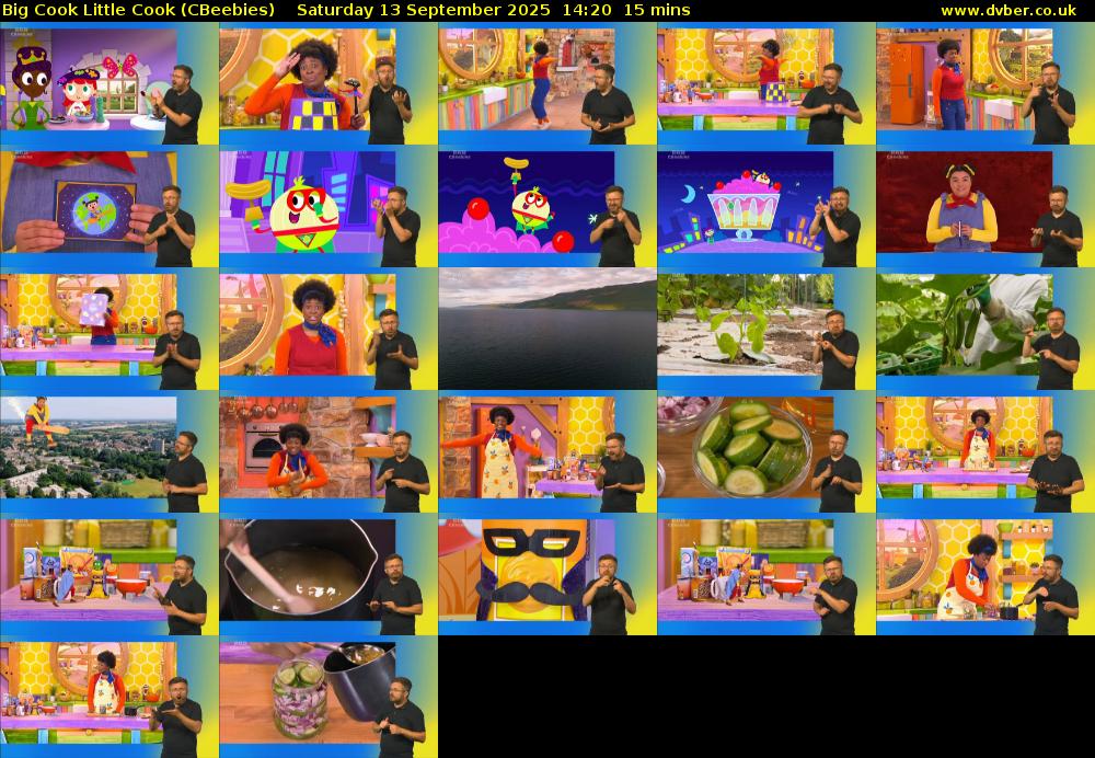 Big Cook Little Cook (CBeebies) Saturday 13 September 2025 14:20 - 14:35