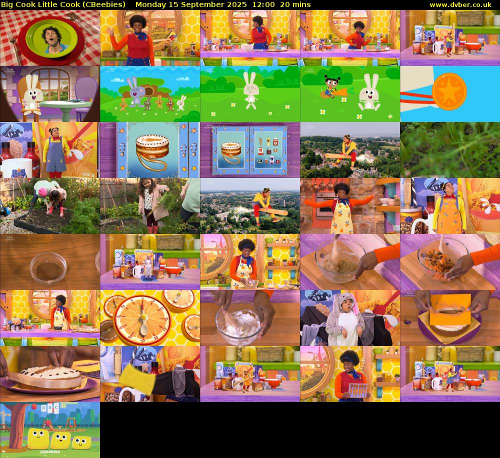 Big Cook Little Cook (CBeebies) Monday 15 September 2025 12:00 - 12:20