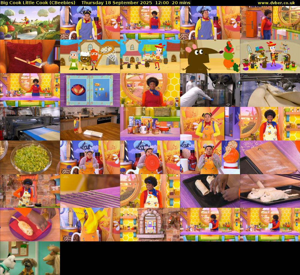 Big Cook Little Cook (CBeebies) Thursday 18 September 2025 12:00 - 12:20