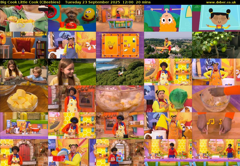 Big Cook Little Cook (CBeebies) Tuesday 23 September 2025 12:00 - 12:20