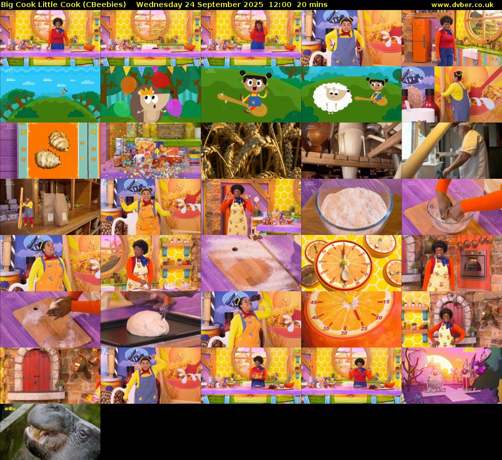 Big Cook Little Cook (CBeebies) Wednesday 24 September 2025 12:00 - 12:20