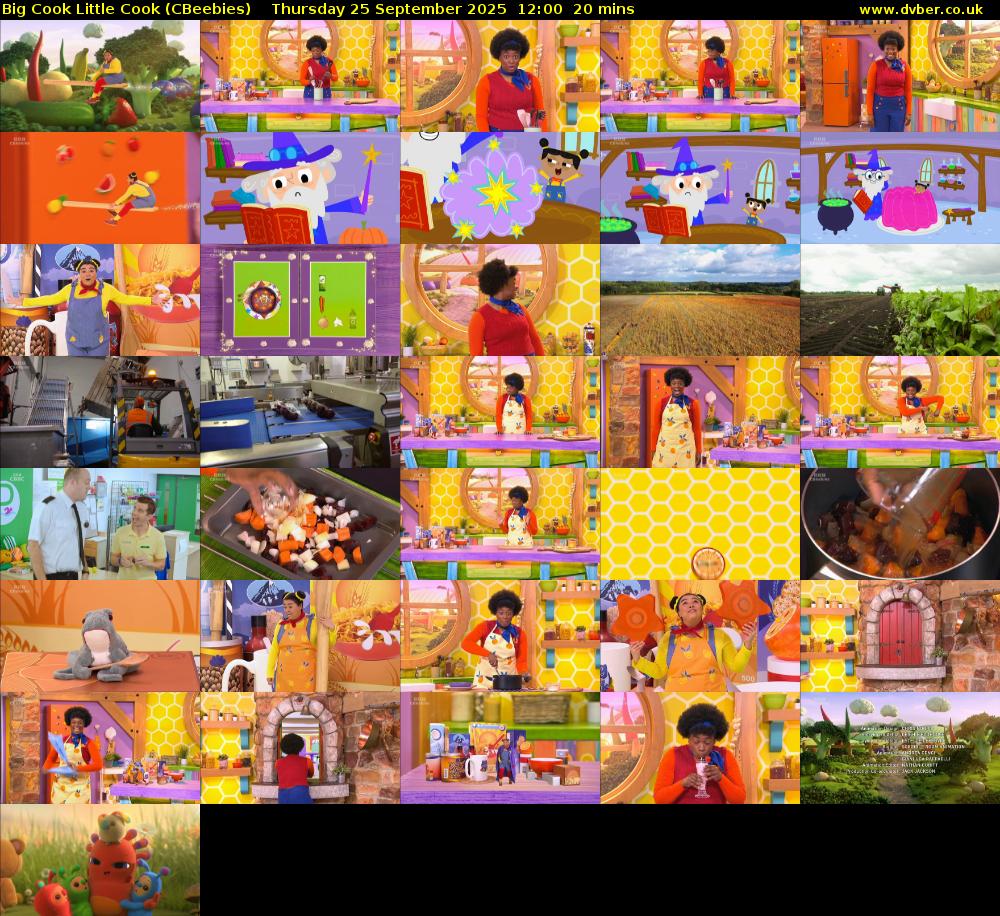 Big Cook Little Cook (CBeebies) Thursday 25 September 2025 12:00 - 12:20