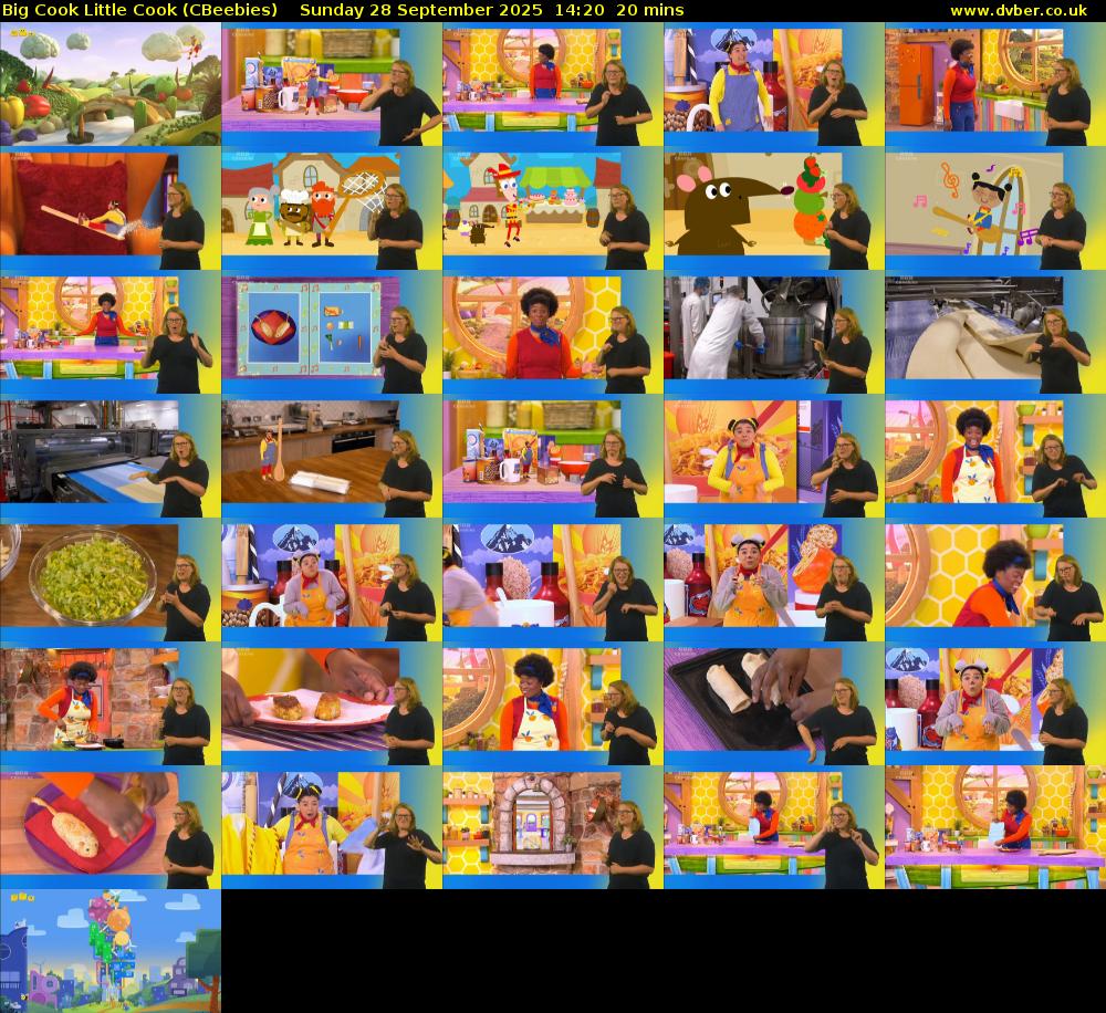 Big Cook Little Cook (CBeebies) Sunday 28 September 2025 14:20 - 14:40