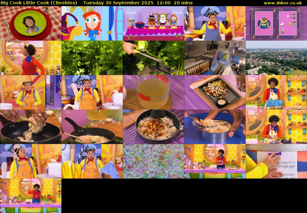 Big Cook Little Cook (CBeebies) Tuesday 30 September 2025 12:00 - 12:20