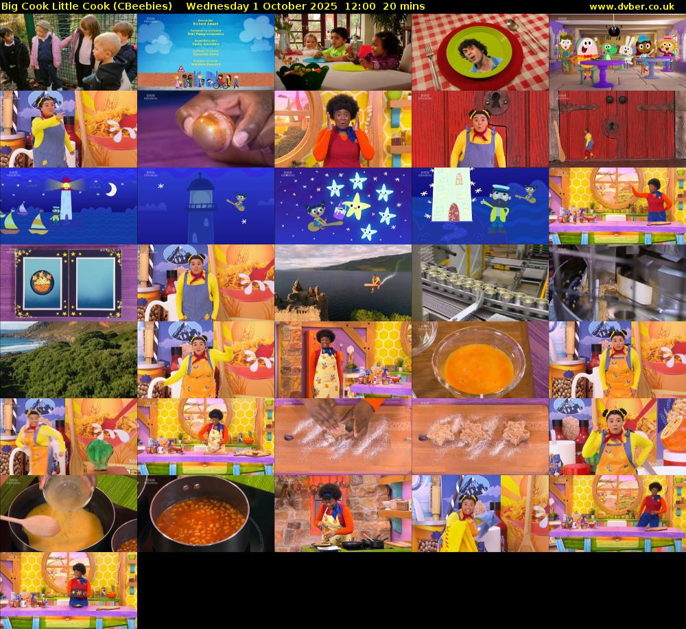 Big Cook Little Cook (CBeebies) Wednesday 1 October 2025 12:00 - 12:20