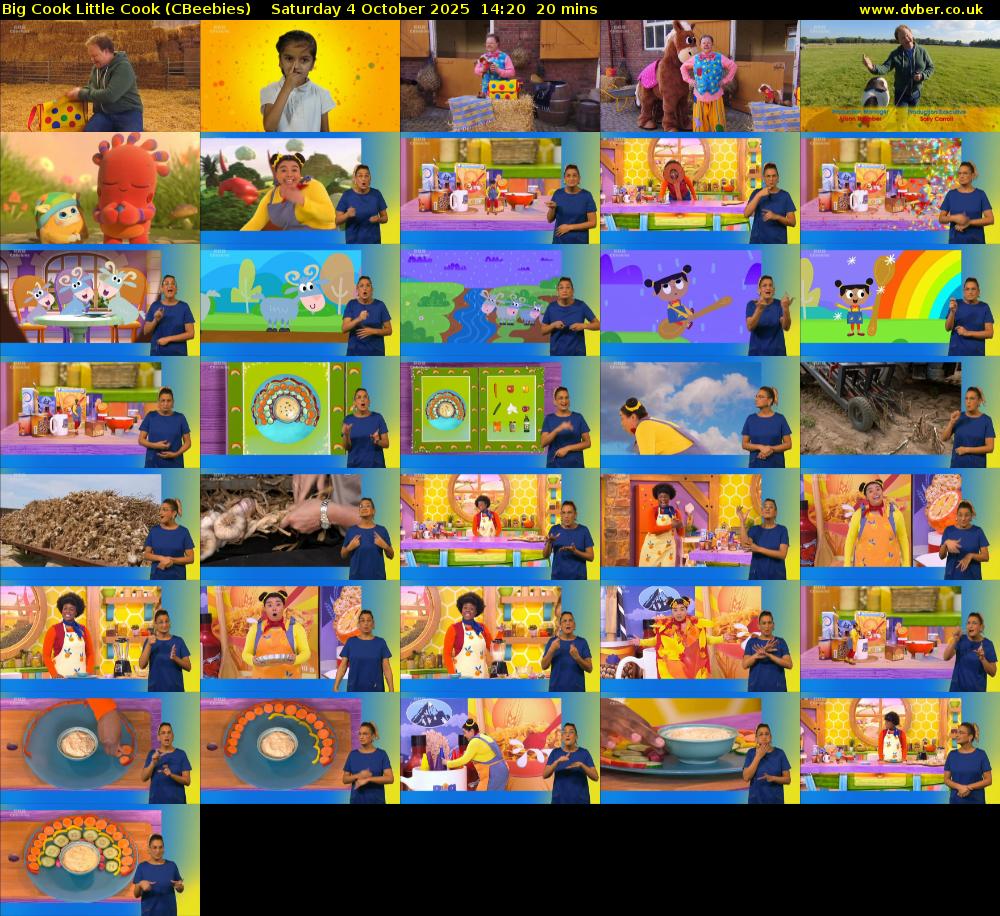 Big Cook Little Cook (CBeebies) Saturday 4 October 2025 14:20 - 14:40