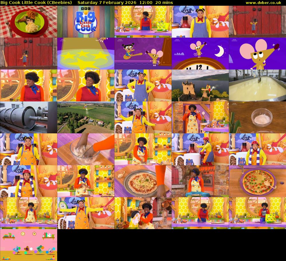 Big Cook Little Cook (CBeebies) Saturday 7 February 2026 12:00 - 12:20