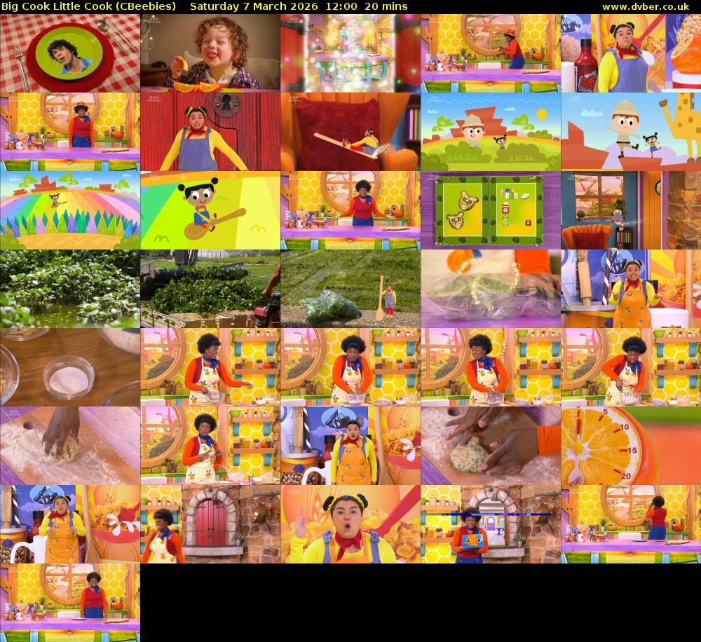 Big Cook Little Cook (CBeebies) Saturday 7 March 2026 12:00 - 12:20