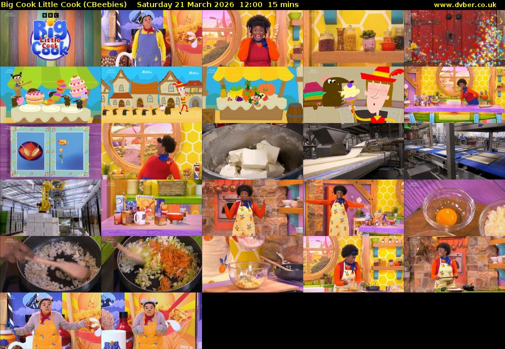 Big Cook Little Cook (CBeebies) Saturday 21 March 2026 12:00 - 12:15