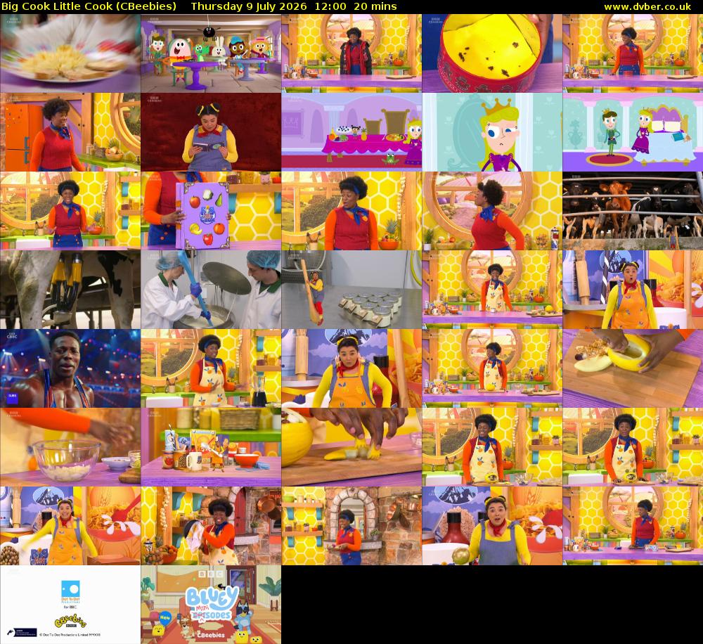 Big Cook Little Cook (CBeebies) Thursday 9 July 2026 12:00 - 12:20