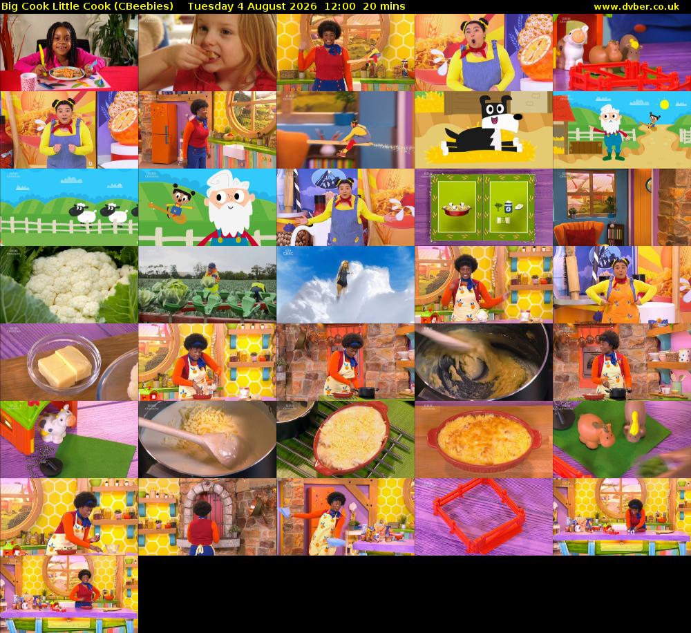 Big Cook Little Cook (CBeebies) Tuesday 4 August 2026 12:00 - 12:20