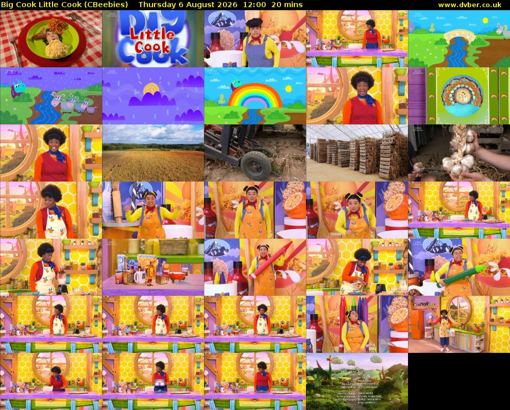 Big Cook Little Cook (CBeebies) Thursday 6 August 2026 12:00 - 12:20