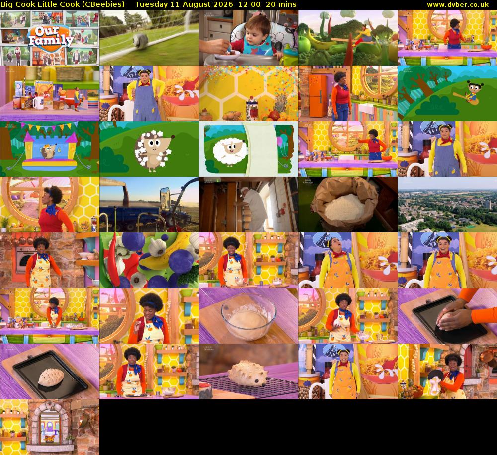 Big Cook Little Cook (CBeebies) Tuesday 11 August 2026 12:00 - 12:20