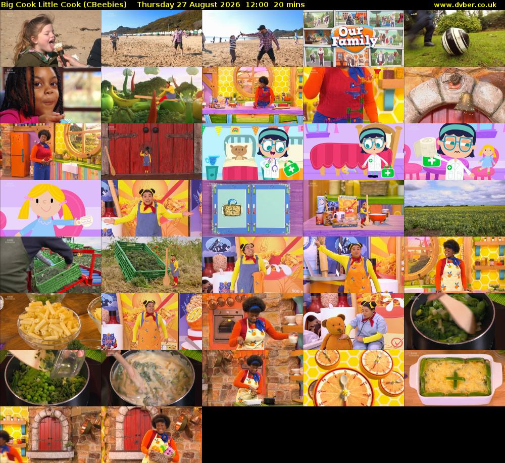 Big Cook Little Cook (CBeebies) Thursday 27 August 2026 12:00 - 12:20