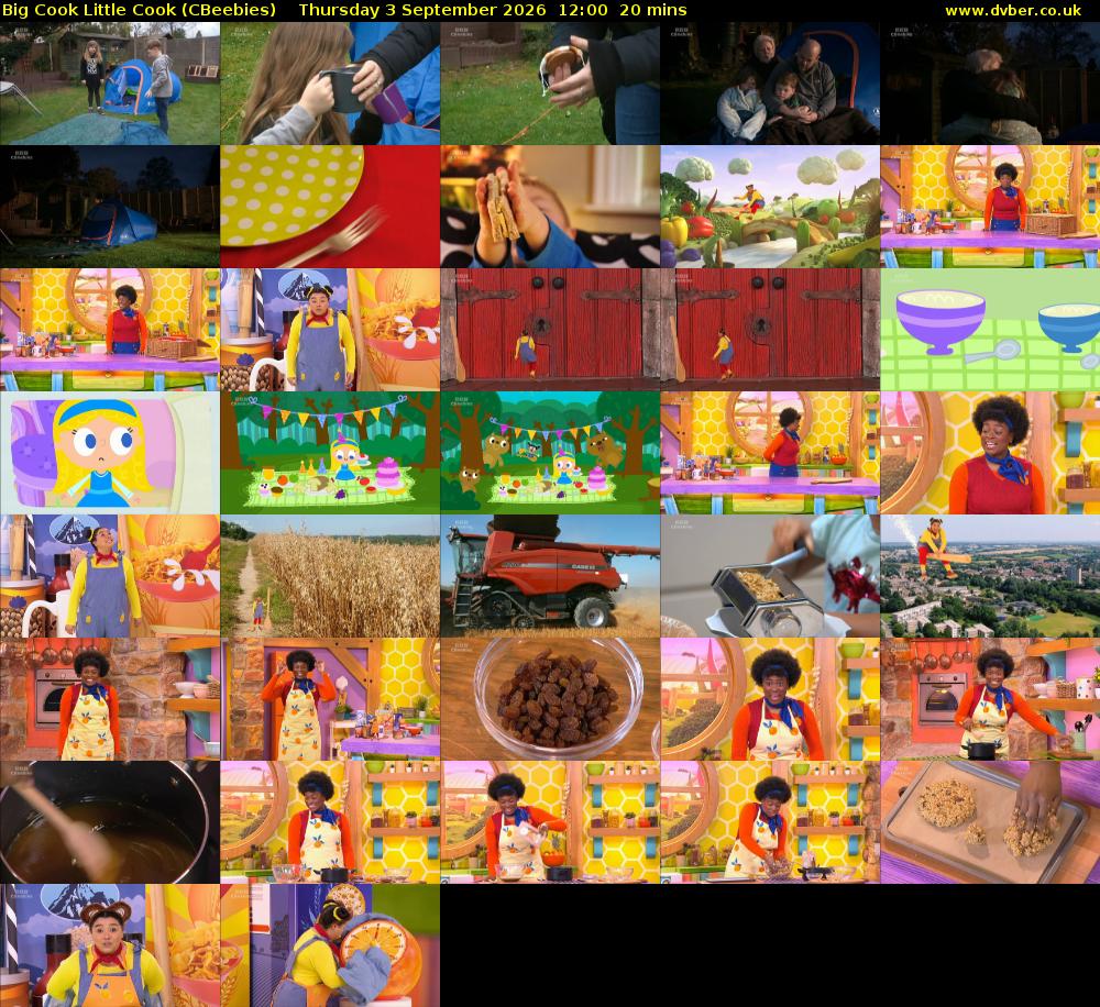 Big Cook Little Cook (CBeebies) Thursday 3 September 2026 12:00 - 12:20
