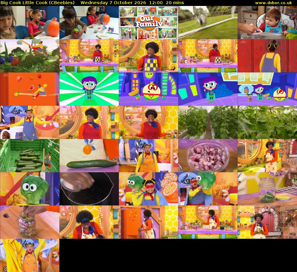 Big Cook Little Cook (CBeebies) Wednesday 7 October 2026 12:00 - 12:20