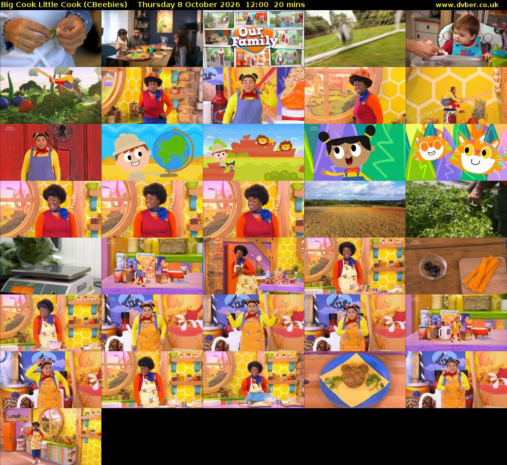 Big Cook Little Cook (CBeebies) Thursday 8 October 2026 12:00 - 12:20